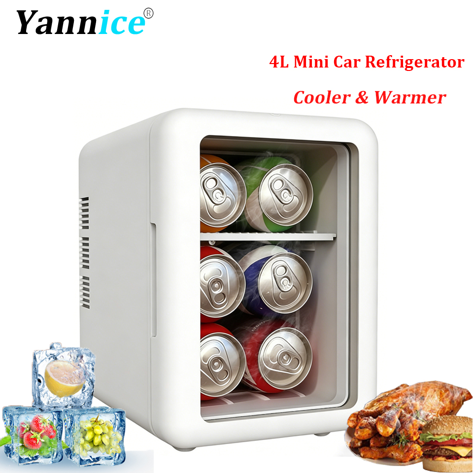 Beauty Makeup Fridge - Mini Fridge with Transparent Door 4L