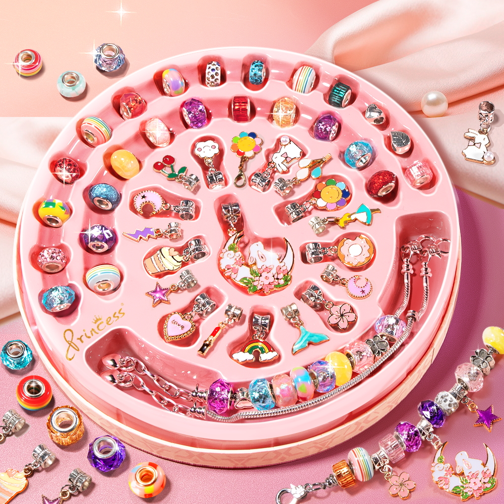 Beauty Makeup Kit For Kids - Girl Makeup Toy Fashion Cosmetic Jewelry