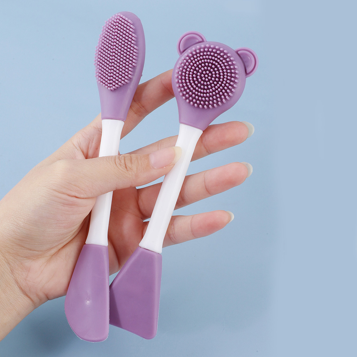 Kiss Beauty Makeup Remover - Bear Silicone Double Head Face Mask