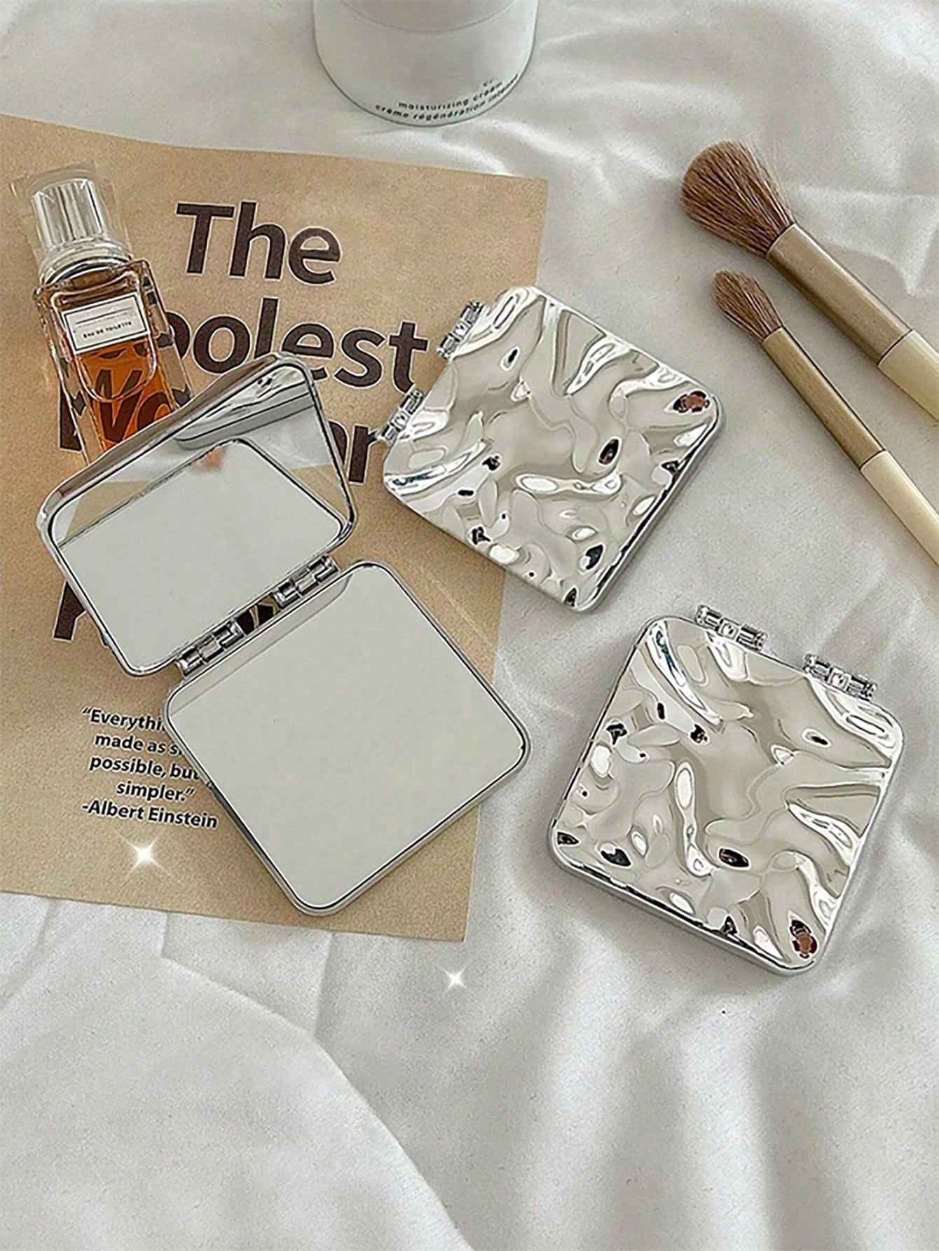 Makeup Beauty Y2K Style - Portable Folding Makeup Mirror (Water Ripple
