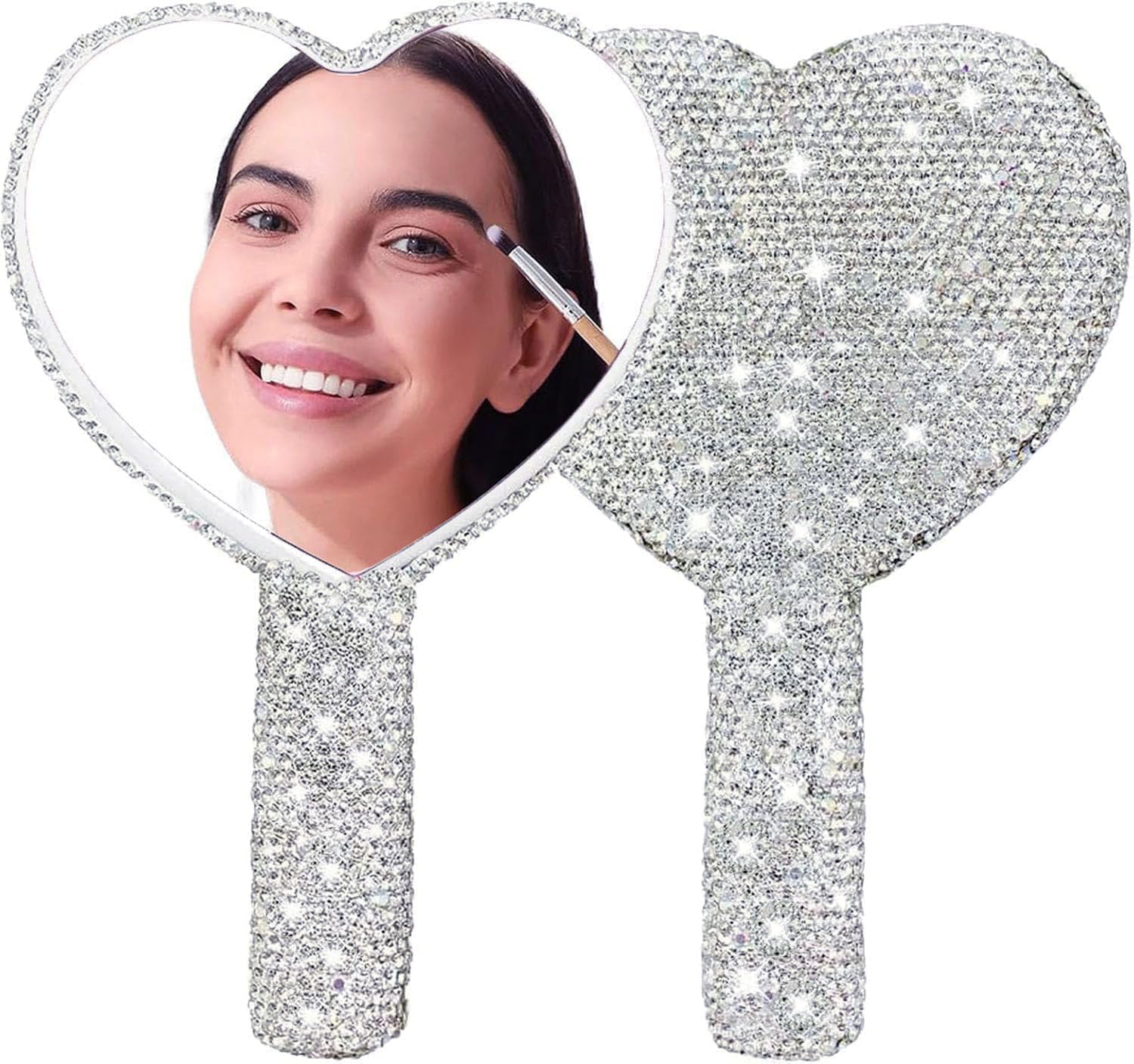 Diamond Handheld Makeup Mirror - Beauty Love Makeup avis et prix