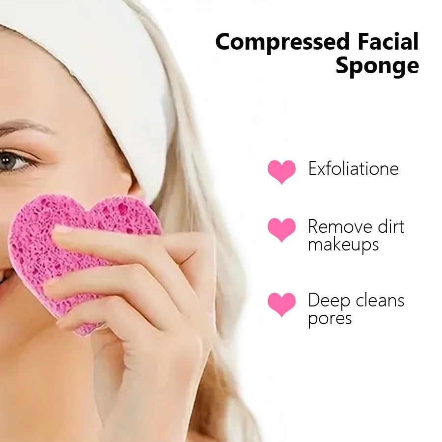 10Pcs Cellulose Face Sponge Co - Kiss Beauty Makeup Remover avis et prix