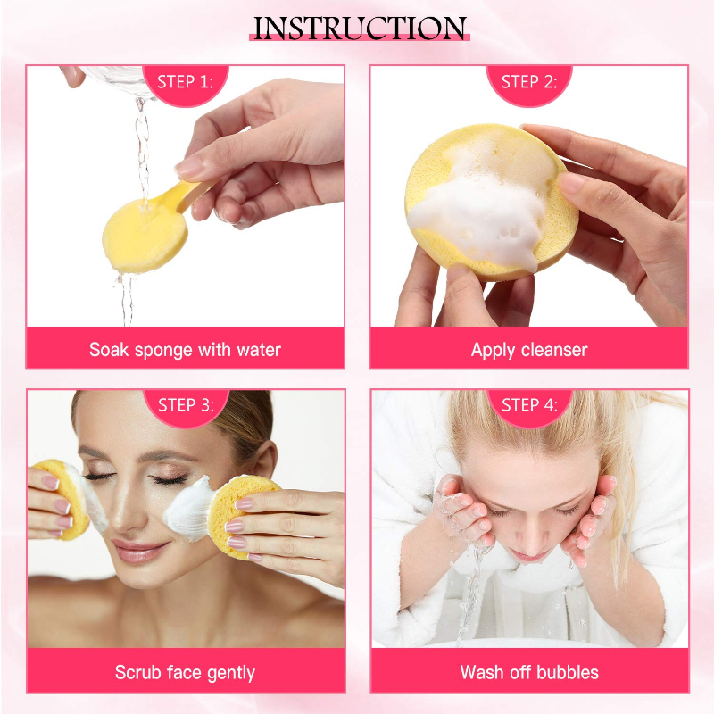 12Pcs Compressed Facial Sponge - Kiss Beauty Makeup Remover avis et prix