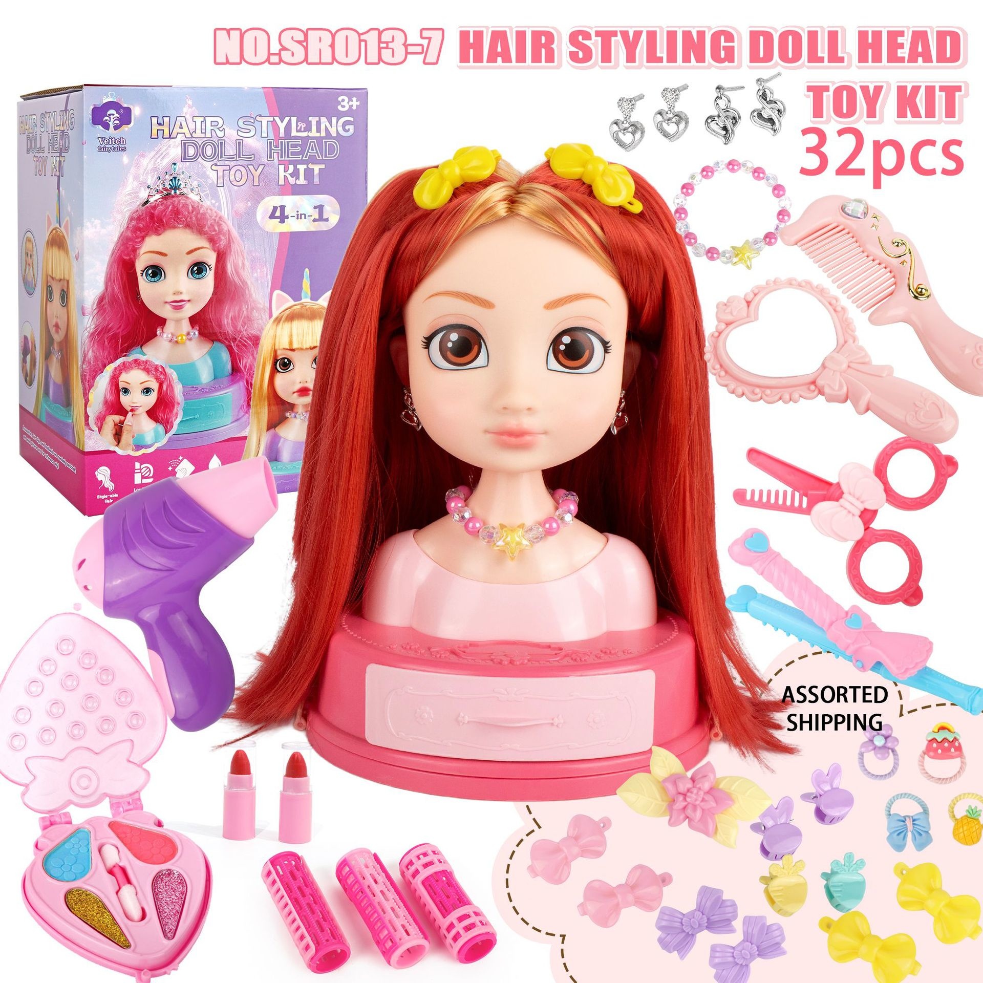 Hair Styling Doll Head Makeup  - Beauty Makeup Kit For Kids avis et prix