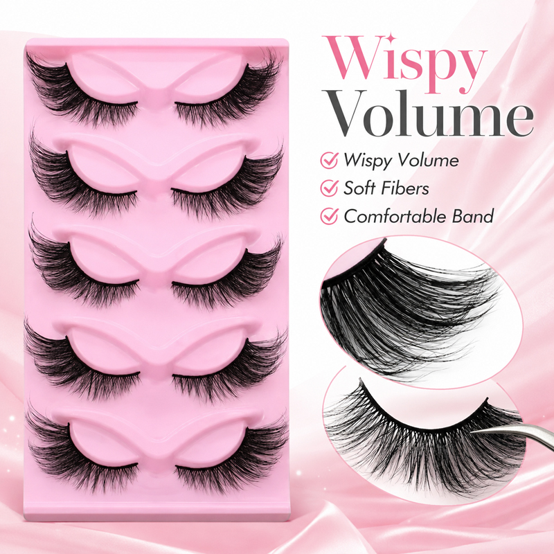 5 Pairs 2 Styles Wispy False E - Beauty Makeup Look avis et prix