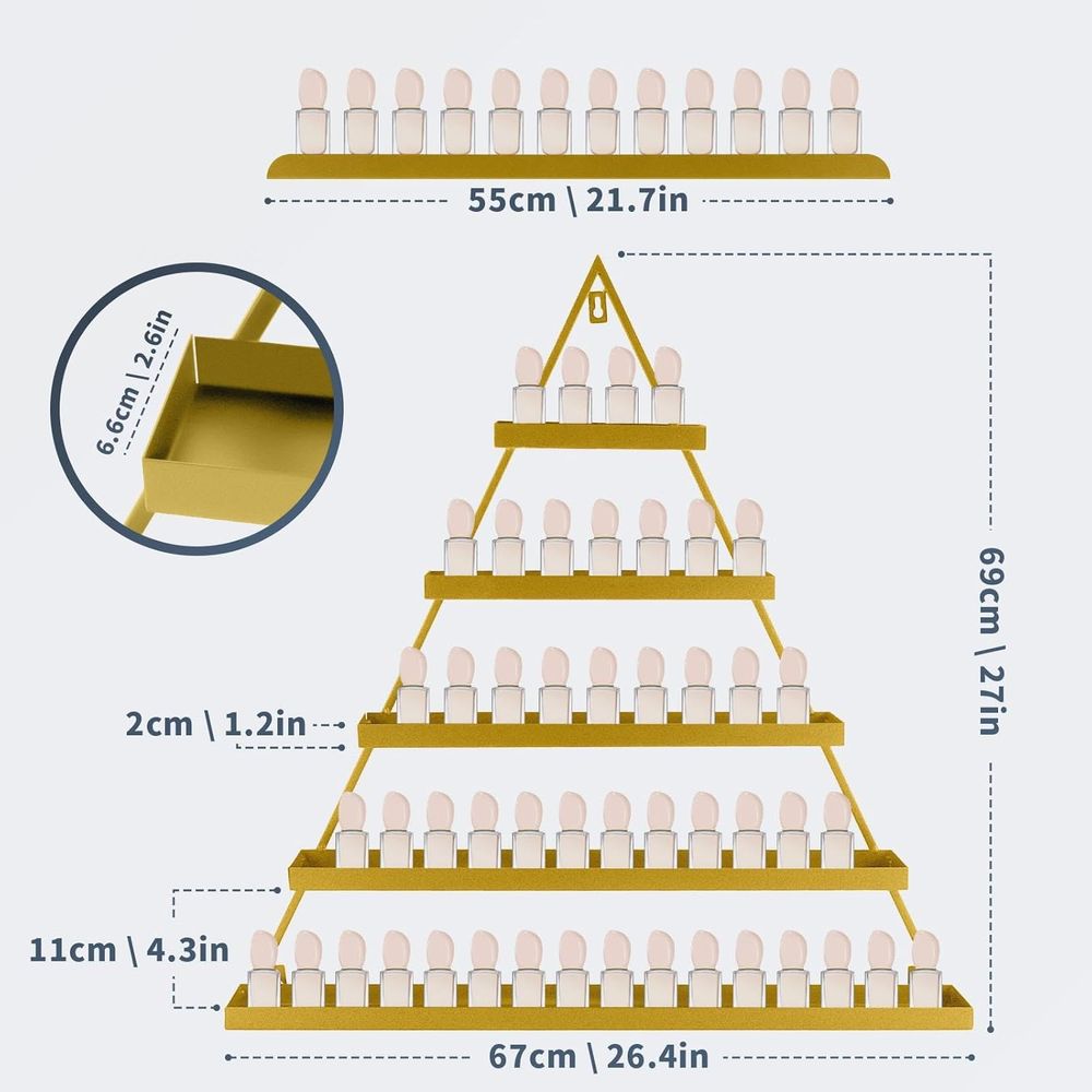 5-Tier Wall-Mounted Triangular - Eyeshadow Palette avis et prix