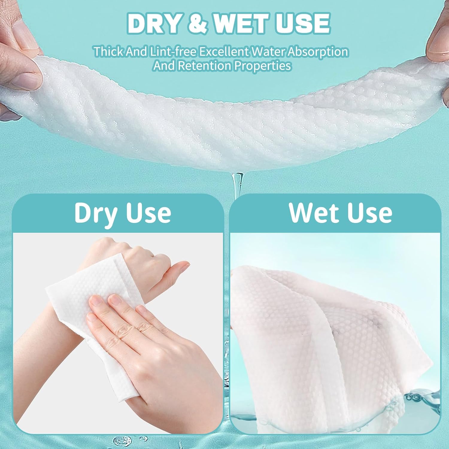 Thick Disposable Facial Towels - Kiss Beauty Makeup Remover avis et prix