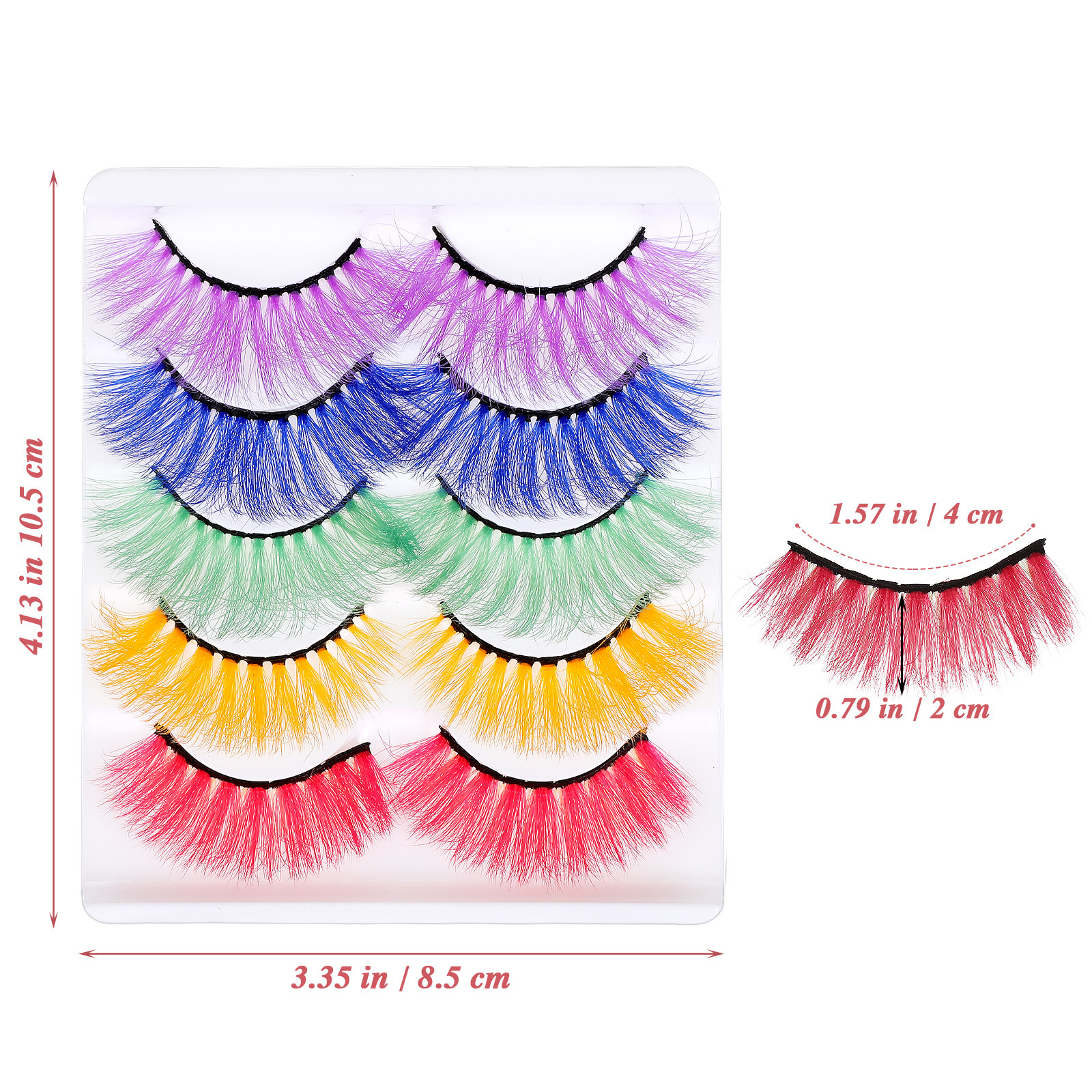5Pairs Vibrant Colorful False  - Beauty Makeup Look avis et prix